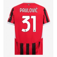 AC Milan Strahinja Pavlovic #31 Domaci Dres 2024-25 Kratak Rukav